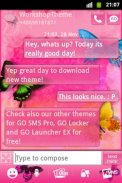 Tema-de-rosa agradável GO SMS screenshot 1