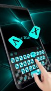 Cyan Metal Keyboard Theme screenshot 0