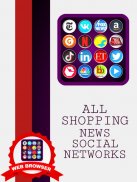 Webbrowser: Alle Social Media Shopping & News App screenshot 2