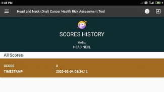 Head and Neck (Oral) Cancer Risk Assessment Tool screenshot 2