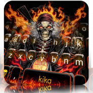 Fire Skull Rider Keyboard Theme screenshot 4