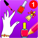 Nail Drawing Book For Kids - Beauty Coloring Book