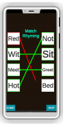 Match rhyming words : rhyming words matching game screenshot 0