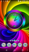 Free Neon Rainbow Clock Widget screenshot 5