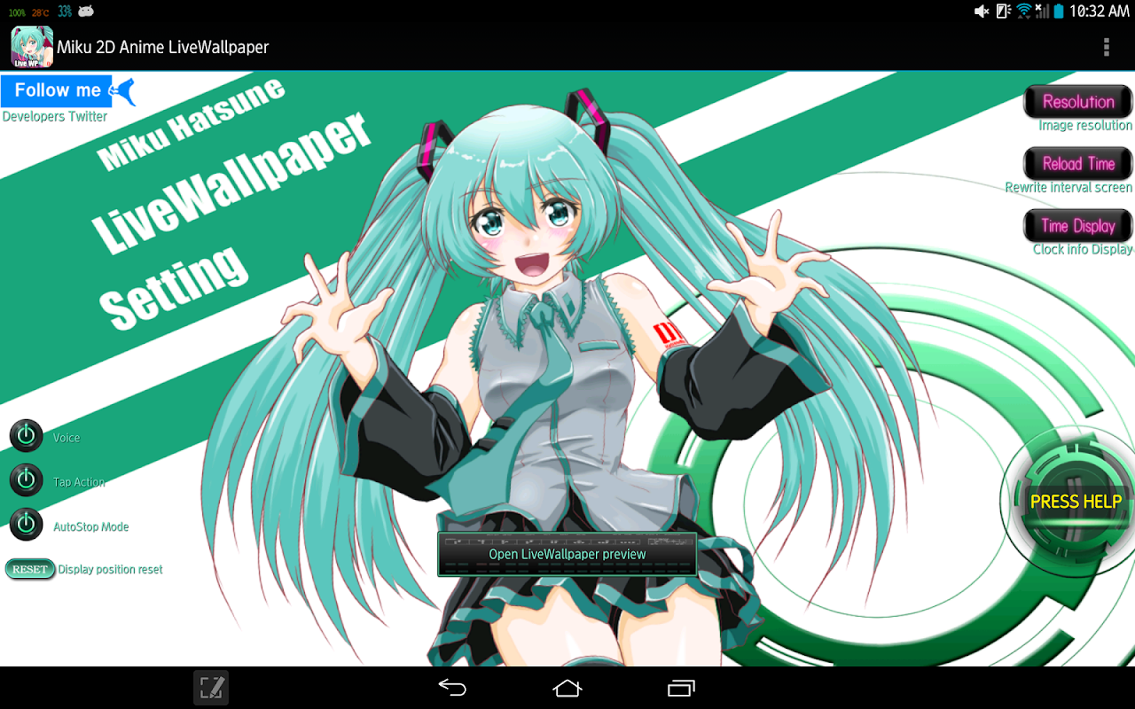 Miku 2D Anime LiveWallpaper - Загрузить APK для Android | Aptoide