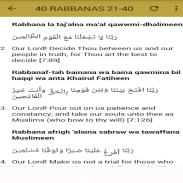 40 Rabbanas (Duaas of Quran) screenshot 2