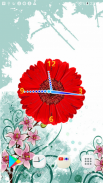 Flowers Clock Live wallpaper screenshot 0