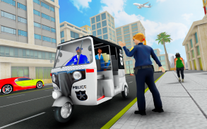 Police Tuk Tuk Rickshaw Games screenshot 4