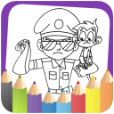 Little Singham Colorung Book