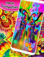 Neon Butterflies Wallpaper screenshot 4