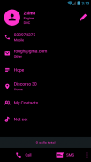 Dialer Flat Black Pink Theme screenshot 5