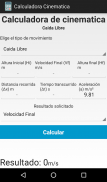 Calculadora Física | Cinemática screenshot 2