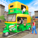 City Rickshaw Auto Driving 3D Icon