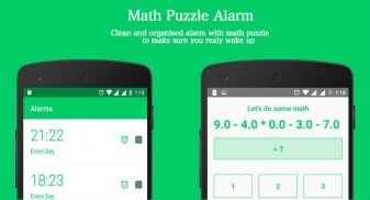 Math Puzzle Alarm Clock-Free screenshot 0