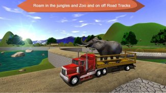 越野动物货运卡车拖车驾驶模拟器2018年：在越野丛林驾驶重型卡车 screenshot 1