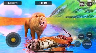 Lion Vs Tiger Wild Animal Simulator Game screenshot 2