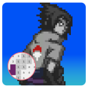 Pixel Art Sasuke Coloring Games