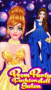 Prom Party Fashion Doll Salon Dress Up Game screenshot 0
