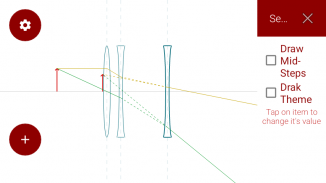 Ray Optics, Óptica Física, Ray Diagram Simulation screenshot 1