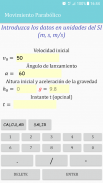 Movimiento Parabólico de Proyectiles screenshot 3