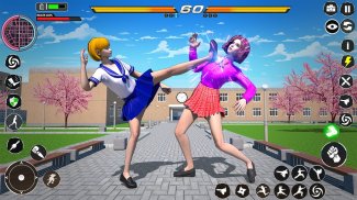 Anime School Girls Fighting screenshot 1