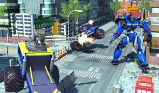 US Police Monster Truck Transform Robot War Games screenshot 17