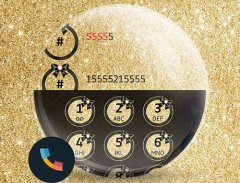 Theme Dialer Glitter Gold Bow screenshot 1