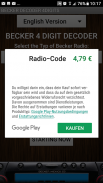 Becker 4Digit Radio Code screenshot 4
