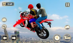 Flying Taxi: Bike Flying Games screenshot 8