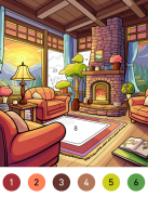 Interior Color by Number Book screenshot 8