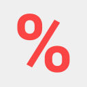 Calculadora de % de descuentos Icon