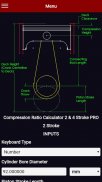 Compression Ratio Calculator 2 & 4 Stroke PRO screenshot 0