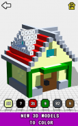 House Voxel Color by Number 3D screenshot 4