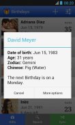 Birthdays: Reminder & calendar screenshot 7