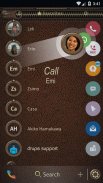 Leather Brown Phone Dial Theme screenshot 3