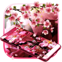 Pink Cherry Blossom Tema Icon