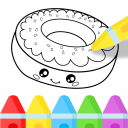 Kawaii Coloring Game Glitter icon