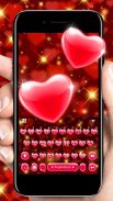 Red Heart tema do teclado screenshot 1