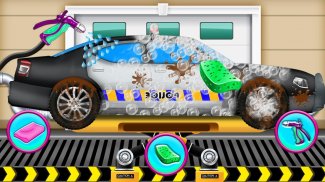 पुलिस कार वॉश सफाई: मरम्मत और डिजाइन वाहन screenshot 1
