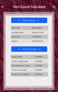 Yarn count and Cost Calculator screenshot 1