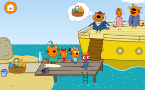 綺奇貓: 海上冒险！海上巡航和潜水游戏! 猫猫游戏同尋寶在基蒂冒險島! 冒险游戏! screenshot 1