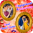 Engagement Anniversary Dual Photo Frame Icon