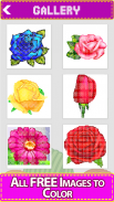 Flowers Cross Stitch Coloring screenshot 2
