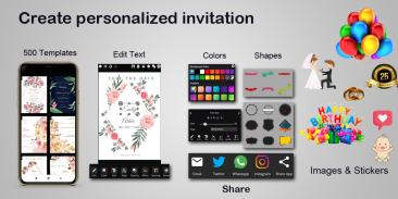 Invitation maker 2021 Birthday & Wedding card Free screenshot 6