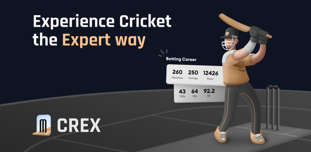 CREX - fastest cricket score app