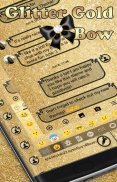 SMS Messages Glitter Gold Ribbon Theme screenshot 0