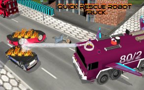 Real Robot fire fighter Truck: Rescue Robot Truck screenshot 1