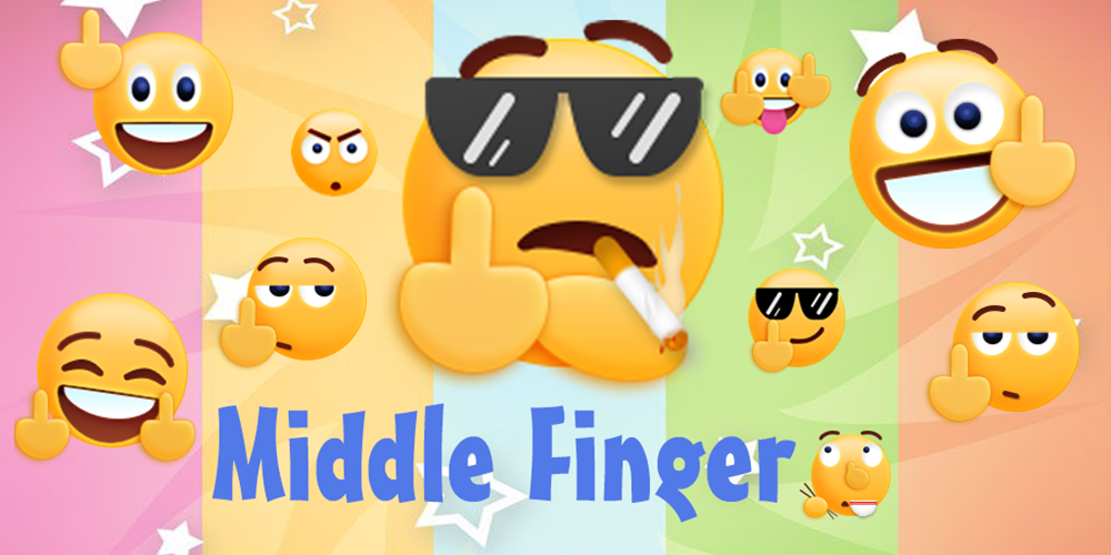 middle finger emoji wallpaper