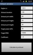 2 Stroke exhaust calculator screenshot 0