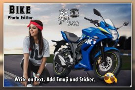 Bike Photo Frame : Cut Paste Editor screenshot 1